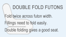 Double fold futon mattresses